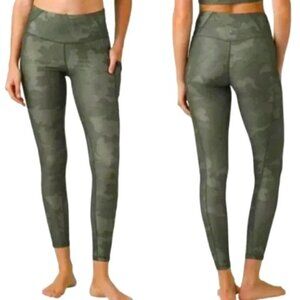 PrAna Women’s Electa High Rise 7/8 Leggings II Sage Green Camo Size Small